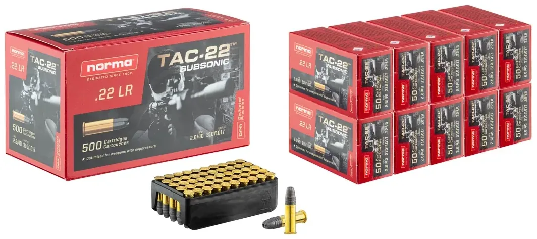 Cartouches .22 LR Norma Subsonique