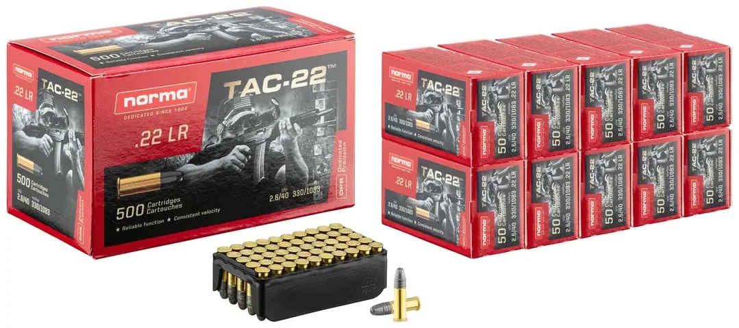 Cartouches .22 LR Norma TAC-22, vue 2
