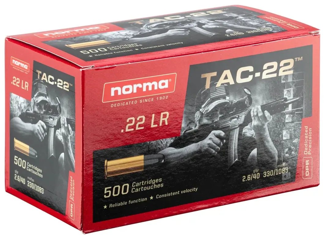 Cartouches .22 LR Norma TAC-22, vue 3