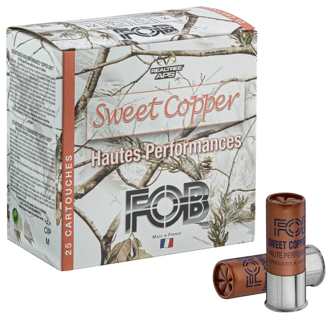 Cartouches Hautes Performances Fob écologiques Sweet Copper - Cal. 12/70