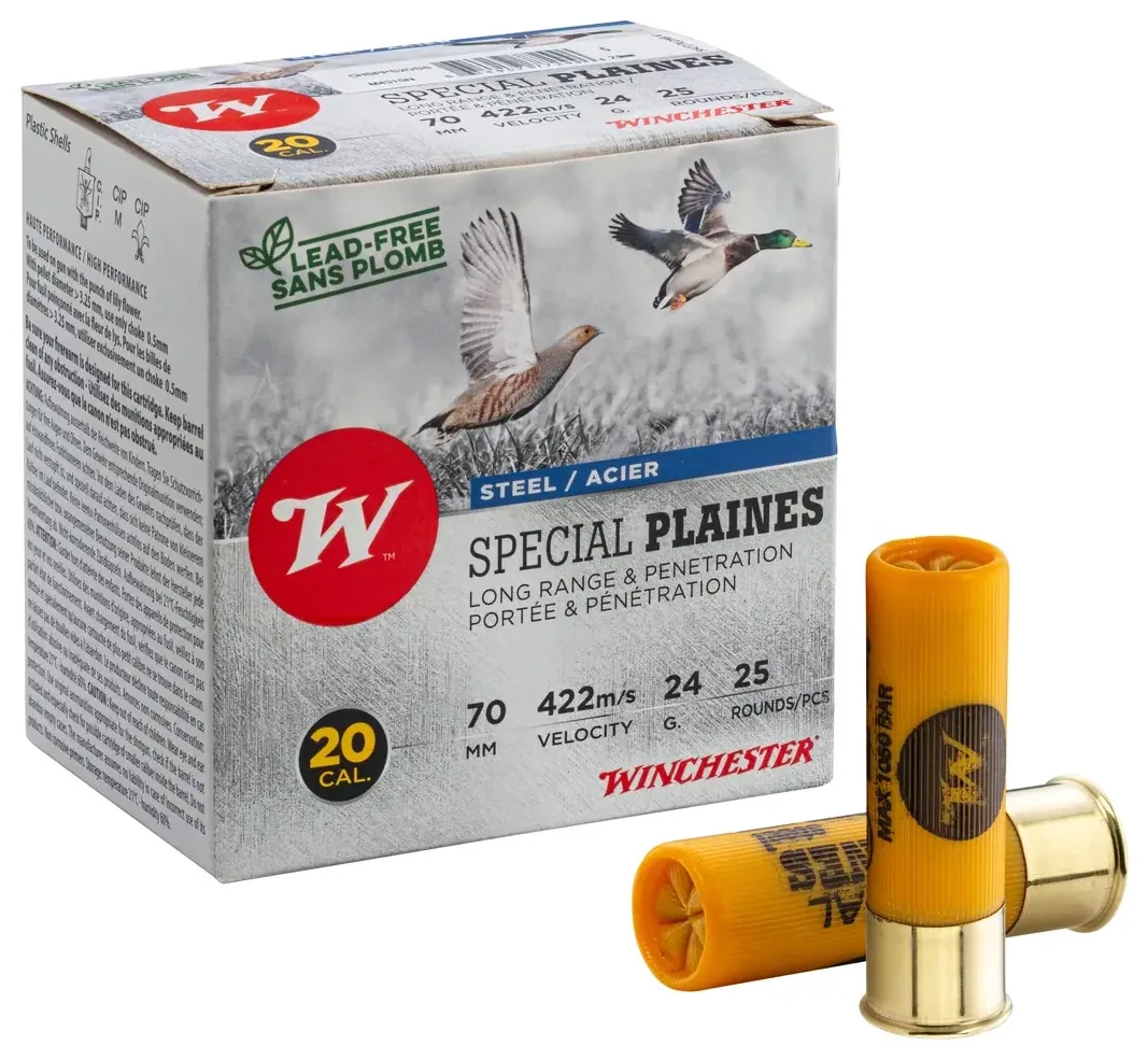 Cartouches Winchester Steel spécial plaines 20/70 24g