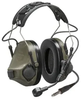 Casque 3M Peltor COMTAC VIII avec Micro et Câble NATO - Vert, vue 2