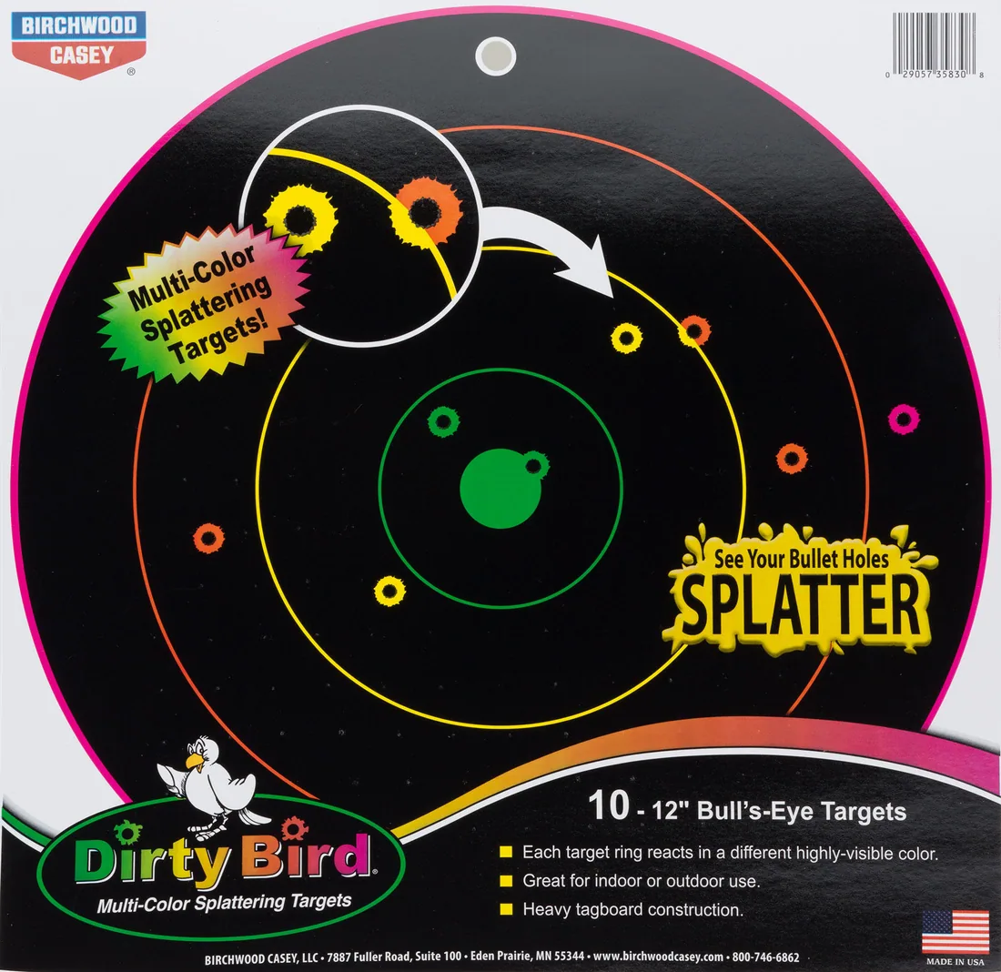 Cible Dirty Birds multicolores - Birchwood Casey, vue 2
