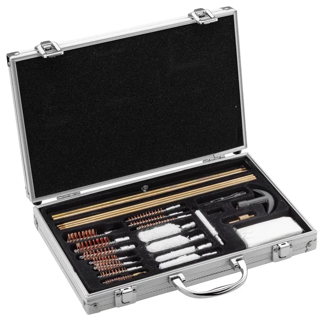 Coffret de nettoyage pour canons armes d'épaule et de poings (34 pièces)