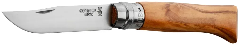 Couteau de poche Opinel n°8 Olivier + étui Alpine, vue 3
