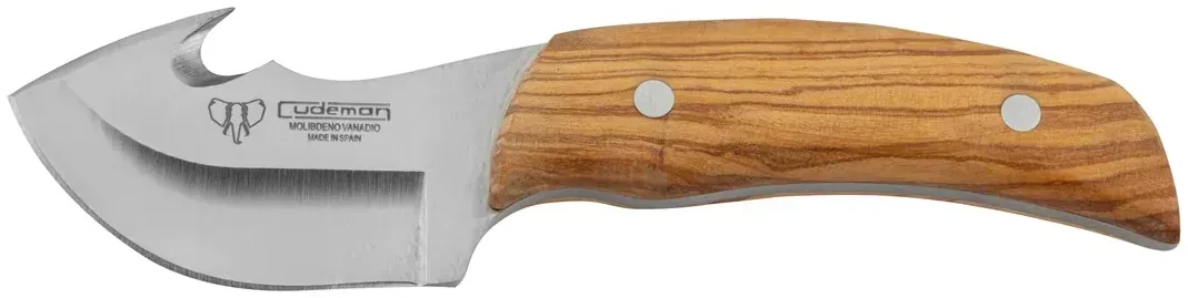 Couteau dépouilleur Cudeman manche olivier, vue 2