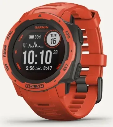 Montre gps multi-fonction Garmin instinct solar - Rouge, vue 2