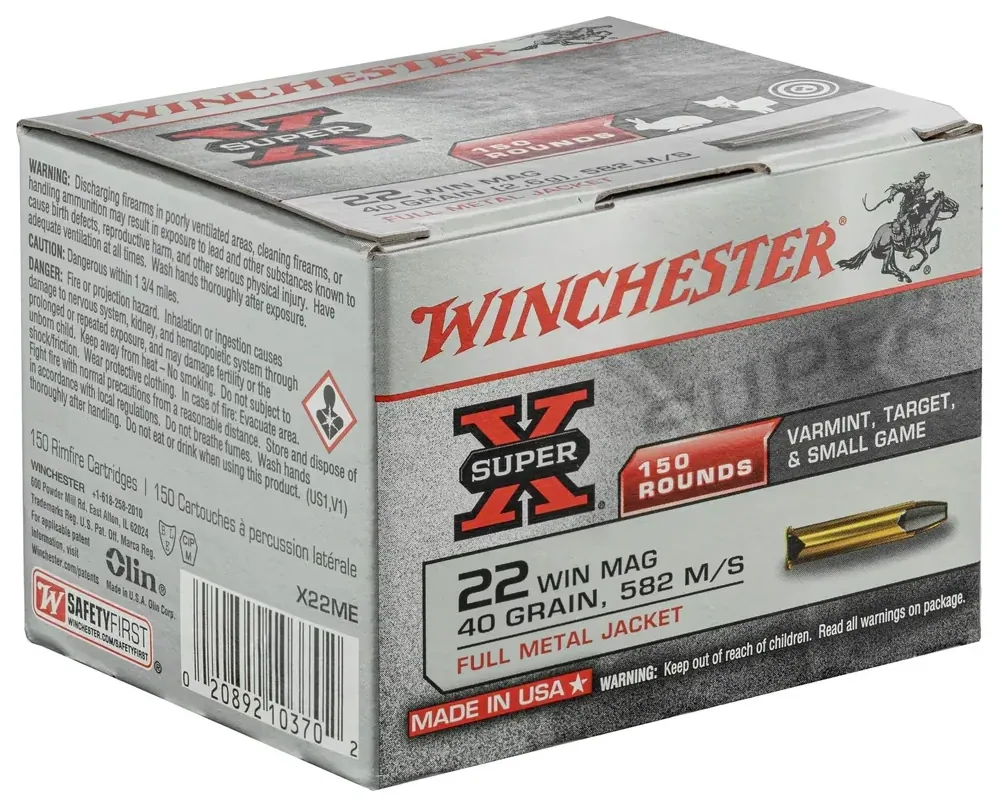 Munitions Super-X blindée cal. .22 Win Magnum, vue 2