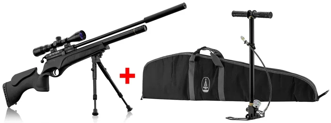 Pack carabine BSA Scorpion + 3-9x40 + bipied + pompe + fourreau