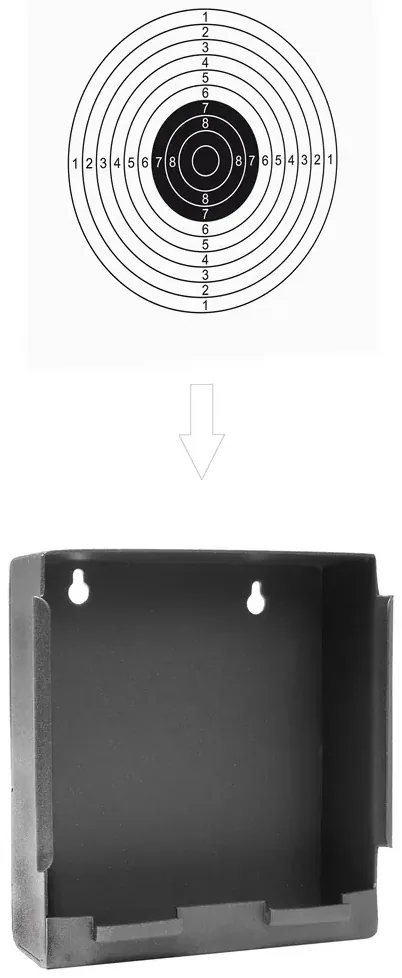 Porte-cible 14 x 14 cm BO Manufacture plat, vue 2